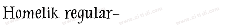 Homelik regular字体转换